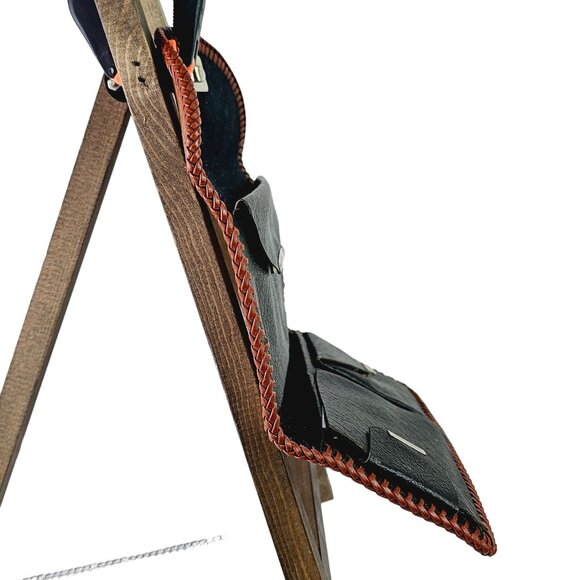 Vintage 1970's Tooled Leather Wallet Clutch - Picture 9 of 11